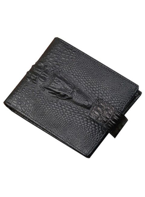 Stylish Crocodile Pattern Wallet Black
