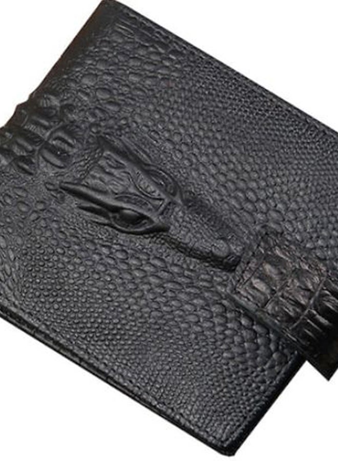 Stylish Crocodile Pattern Wallet Black