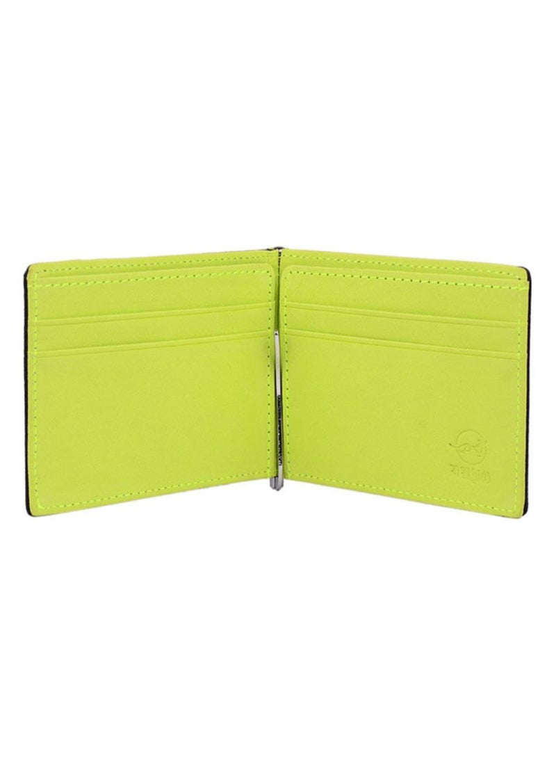 Brief Design Foldable Wallet Green