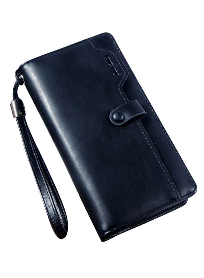 High Capacity Foldable Wallet Black
