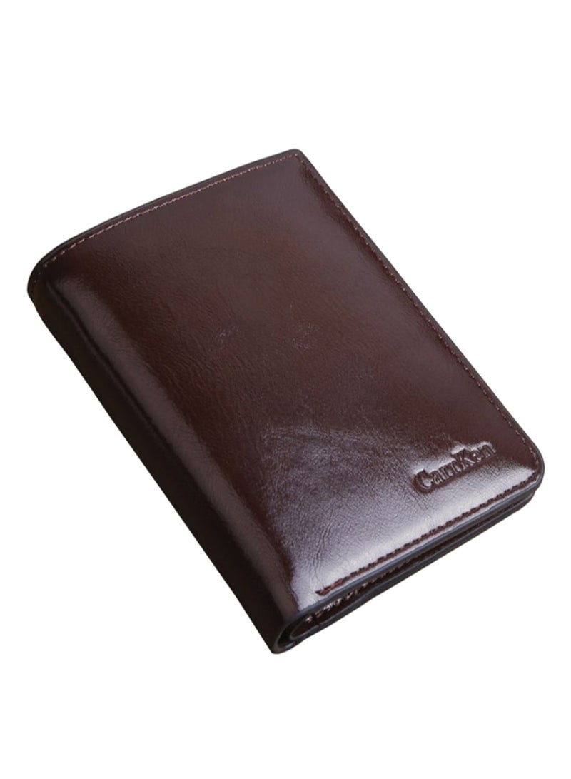 CarrKen - 2-Fold Rectangle Shape Multi Function Wallet Brown - Image 1