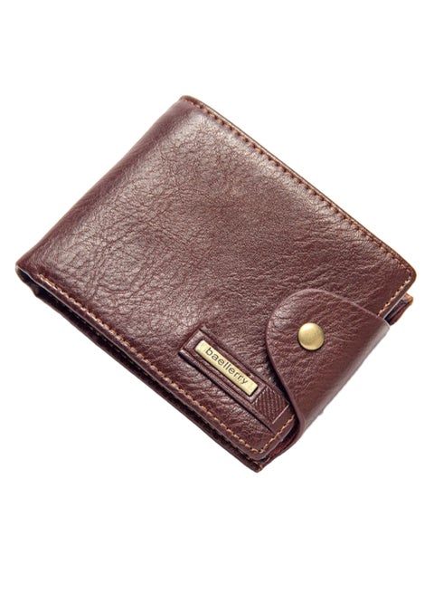 Multi Card Slot Horizontal Design Billfold Wallet Coffee