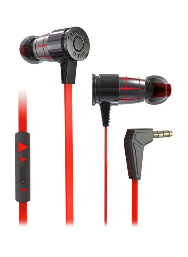 Plextone - G25 Wired In-Ear Headphones With Mic Red/Black - Image 1