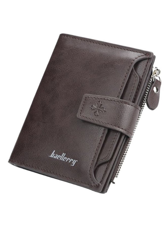 Tri-Folded Large Capacity Fashion Wallet Brown  - Image 1