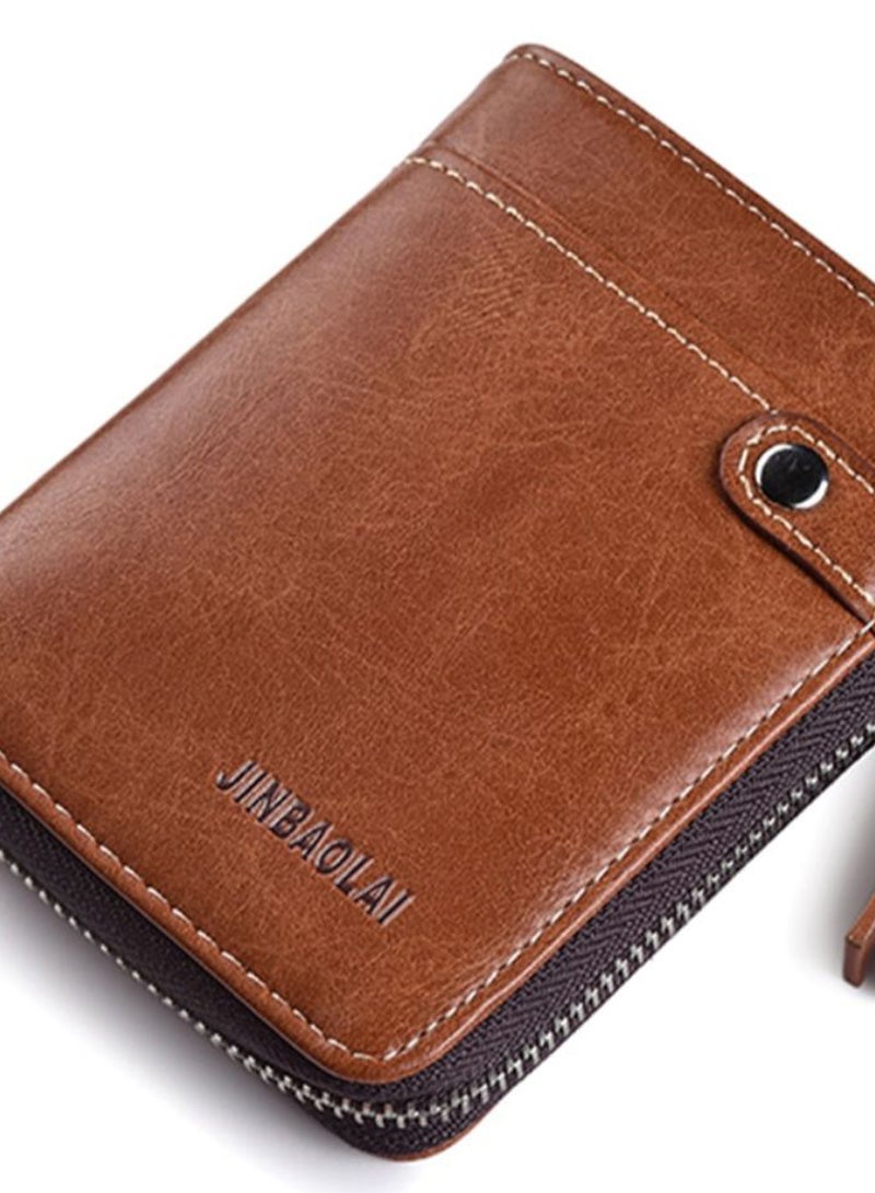 Ultrathin Portable Multilayer Wallet Brown