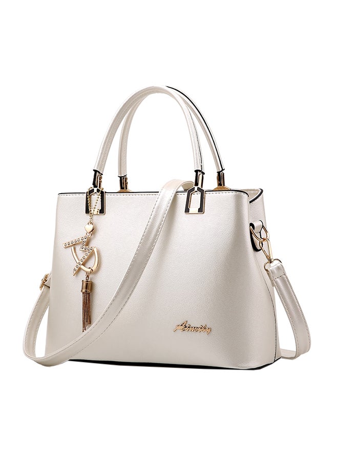 Elegant OL Fashion Crossbody Bag White 