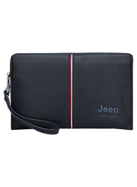 Large Capacity Solid Pattern Clutch Black