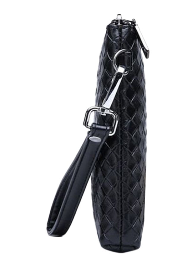 Woven Design Casual Business Clutch Black  - Image 2