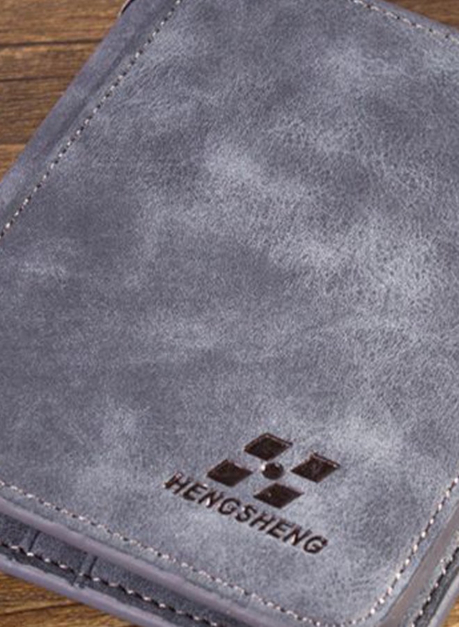 HENGSHENG - Vintage Style Fashionable Wallet Grey - Image 1