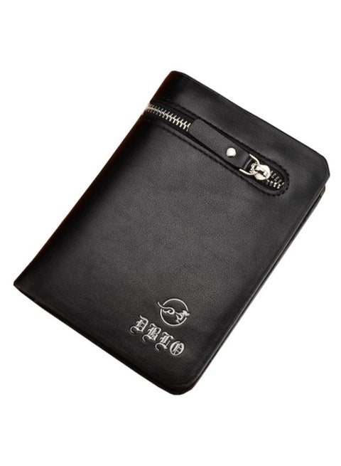 Solid Pattern Multi Slot Wallet Black