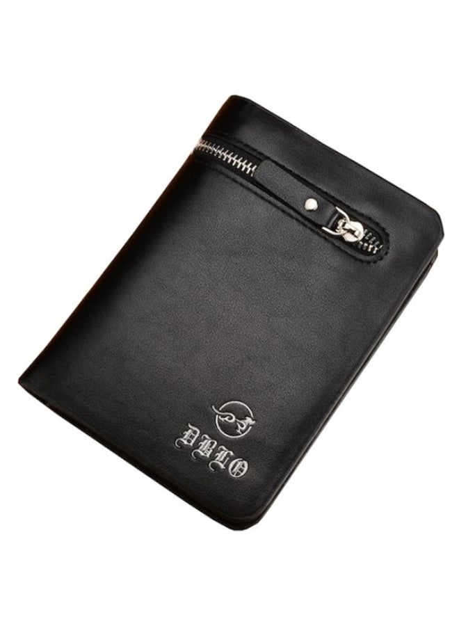 Solid Pattern Multi Slot Wallet Black