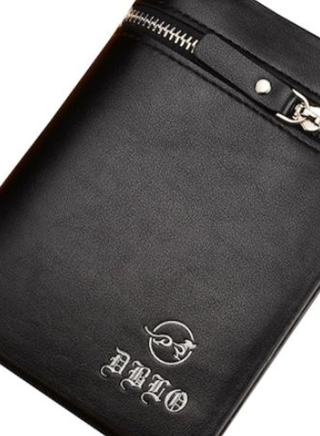 Solid Pattern Multi Slot Wallet Black