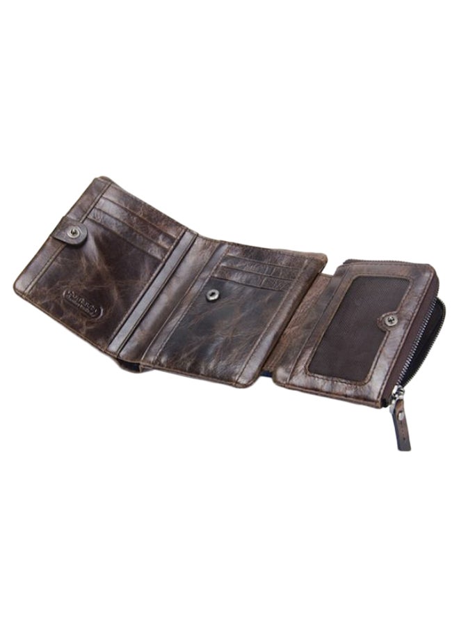 3-Fold Retro Style Wallet Brown