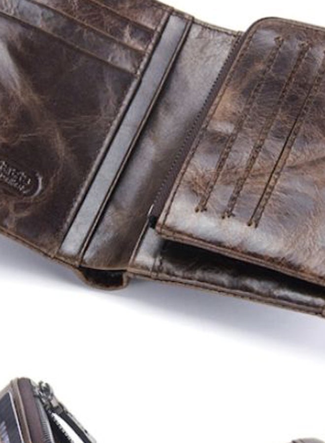 3-Fold Retro Style Wallet Brown