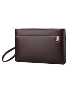 baellerry Large Capacity Zipper Closure Clutch Brown  - Image 1