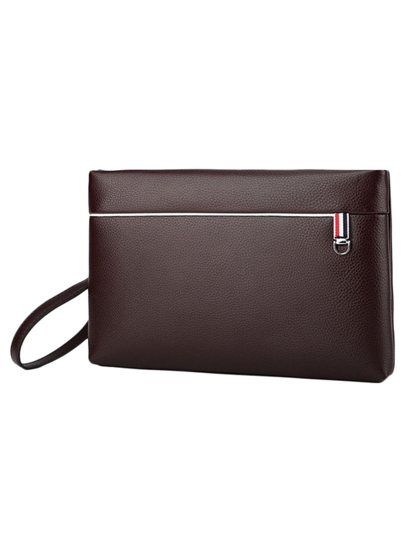 بايلليري حقيبة يد صغيرة كلتش بسحاب إغلاق وسعة كبيرة بني - Image 1