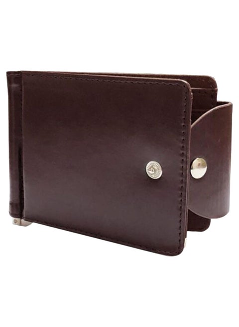 Hasp Lock Square Shape Wallet Coffee