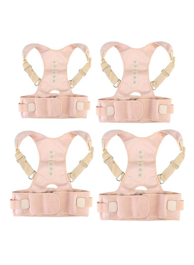 4 قطع من حزام دعم بمشبك قابل للتعديل لتصحيح وضع الظهر وأسفل الظهر والخصر والأكتاف - Image 1