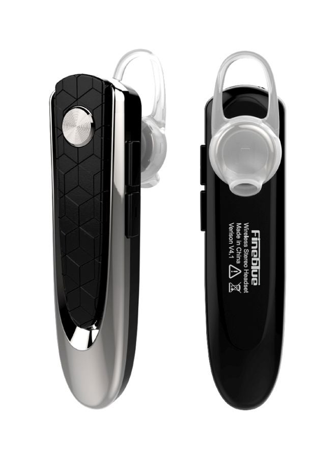 Fineblue - Wireless Stereo Mini In-Ear Earbud Black/Silver - Image 1