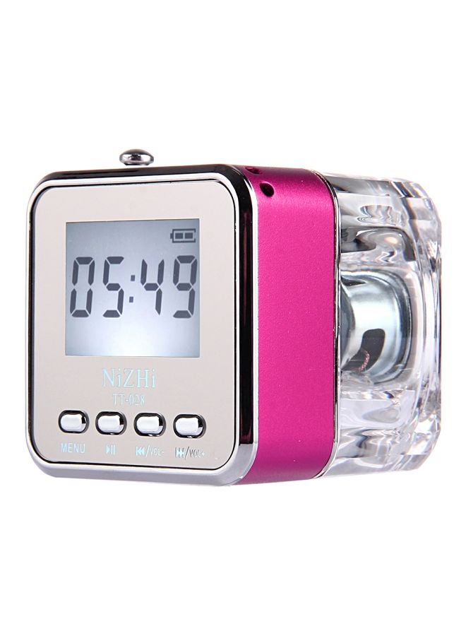 TT-028 Portable Bluetooth Speaker Pink/Clear/Silver