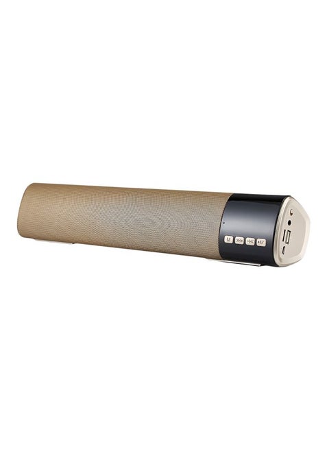 B28S Bluetooth Stereo Speaker With LCD Display And Built-in MIC Gold