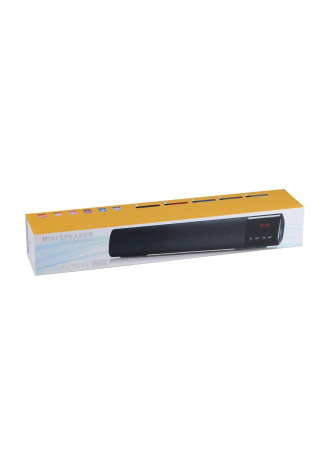 B28S Bluetooth Stereo Speaker With LCD Display And Built-in MIC Gold