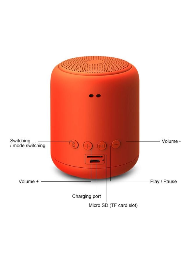 Waterproof Portable Bluetooth Speaker Red - Image 2
