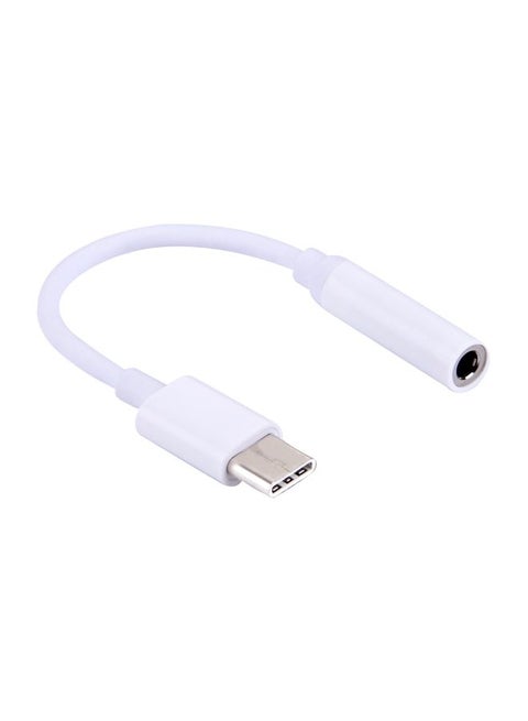 USB Type-C To AUX Audio Adapter White