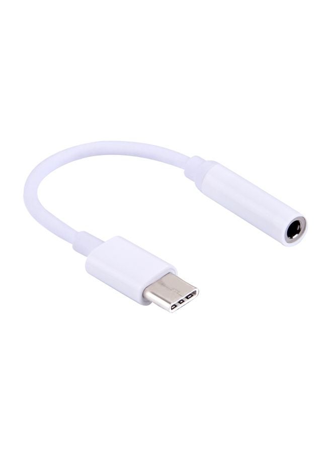 USB Type-C To AUX Audio Adapter White