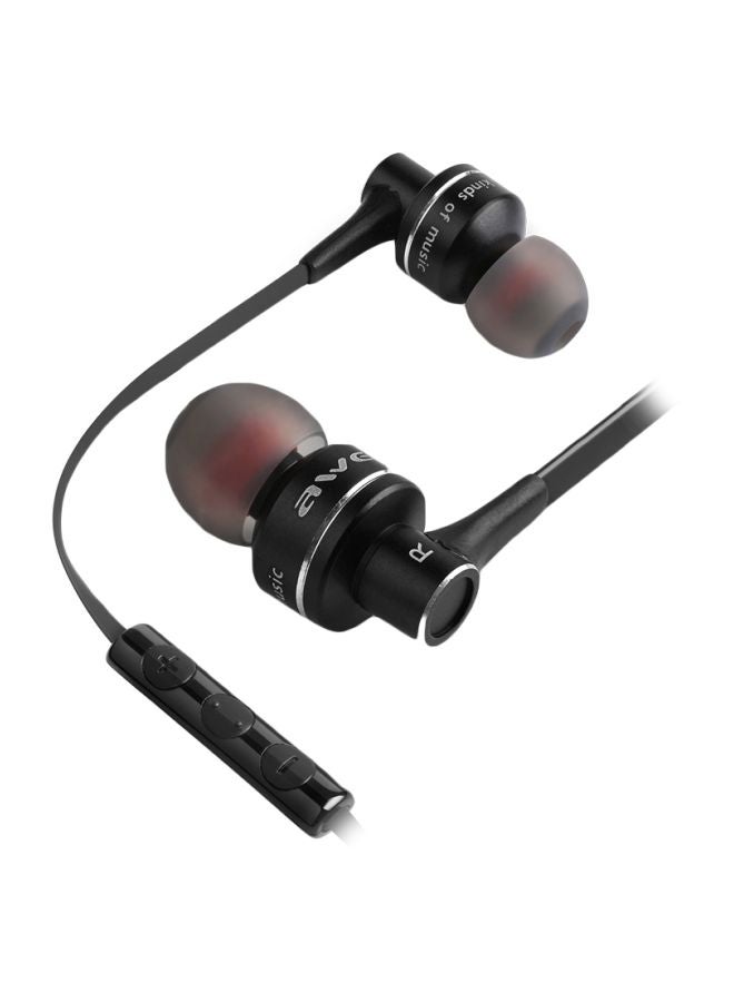 Awei - ES-10TY In-ear Wired Earphone With Mic For Apple iPhone Black - Image 1