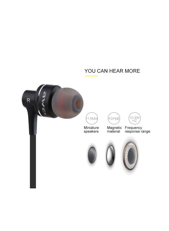 Awei - ES-10TY In-ear Wired Earphone With Mic For Apple iPhone Black - Image 1