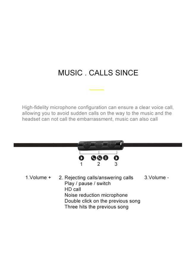Awei - ES-10TY In-ear Wired Earphone With Mic For Apple iPhone Black - Image 1