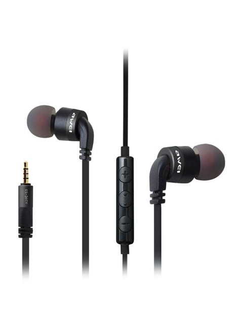 ES-30TY In-ear Wired Earphone With Mic For Apple iPhone Black