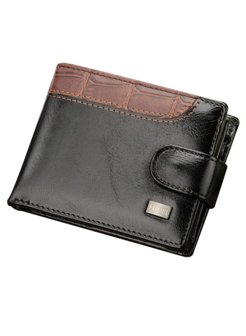 Ultrathin Portable Multilayer Casual Style Wallet Black/Brown