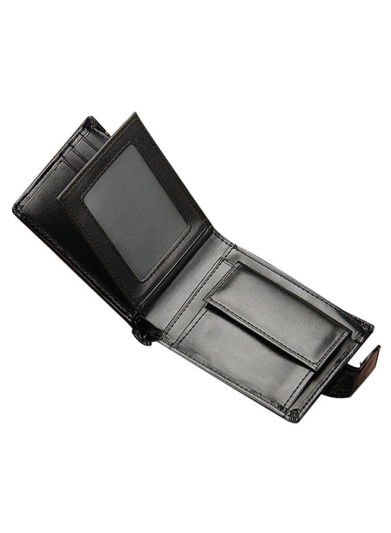 Ultrathin Portable Multilayer Casual Style Wallet Black/Brown