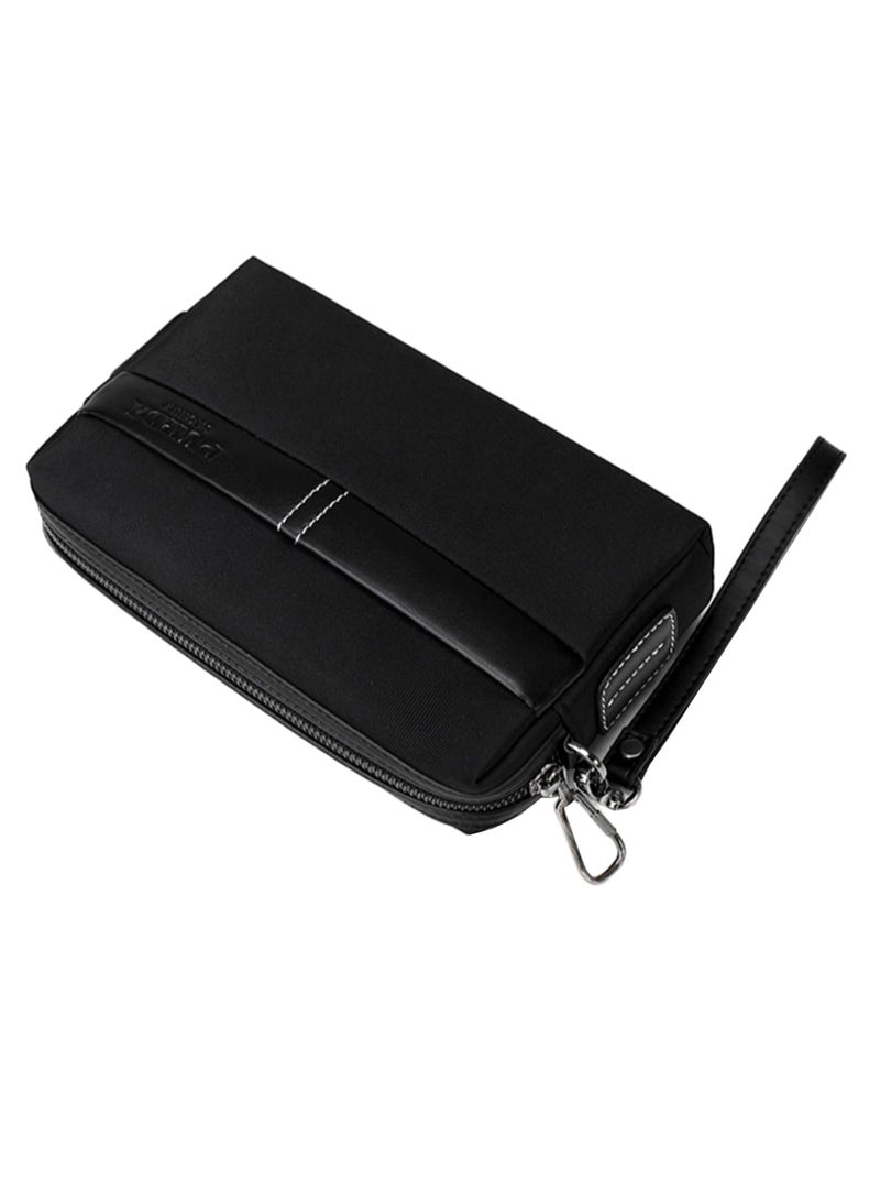 Waterproof Multilayer Casual Style Clutch Black  - Image 2