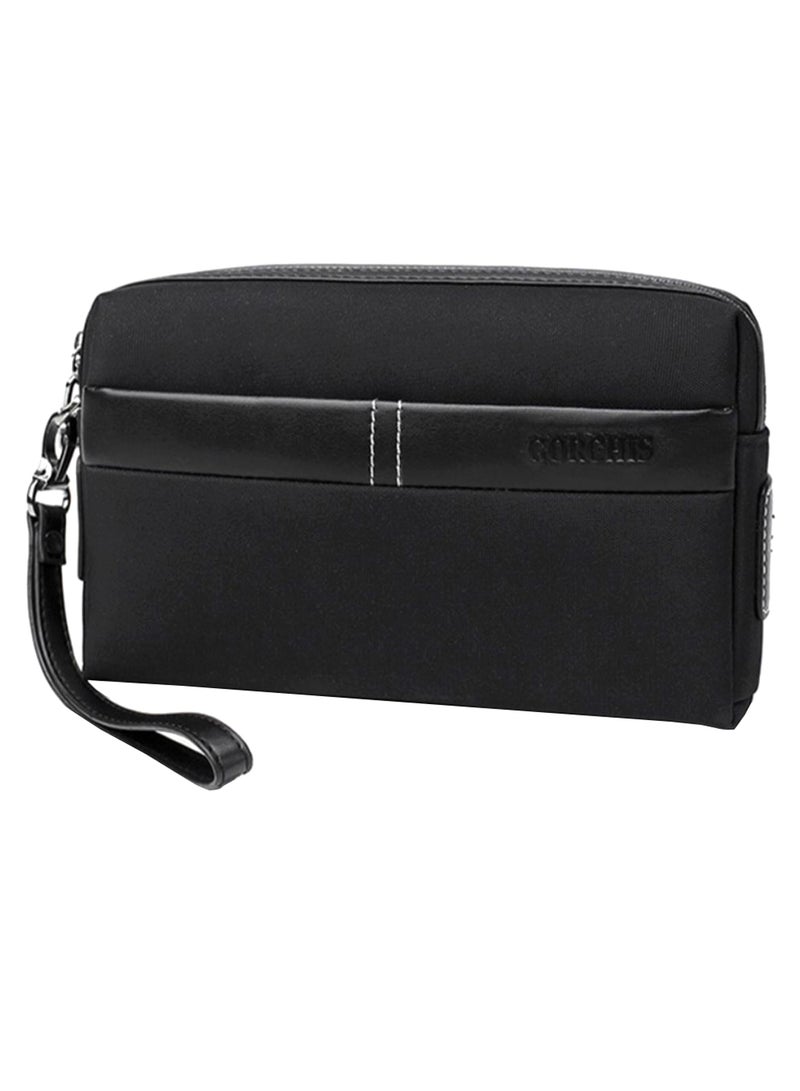 Waterproof Multilayer Casual Style Clutch Black  - Image 1