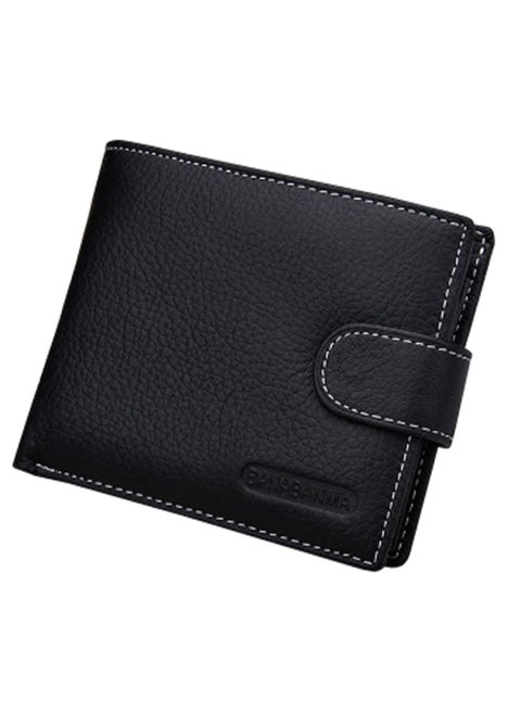 2-Fold Creative Retro Casual Style Wallet Black
