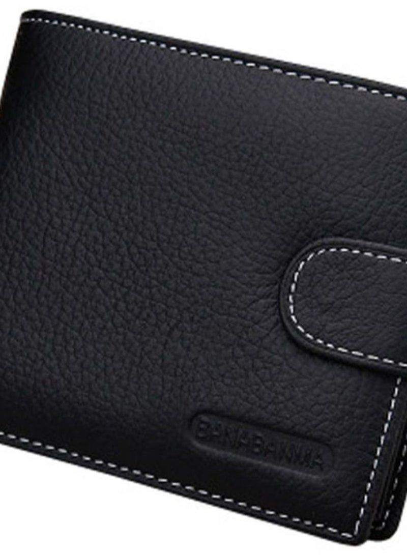2-Fold Creative Retro Casual Style Wallet Black