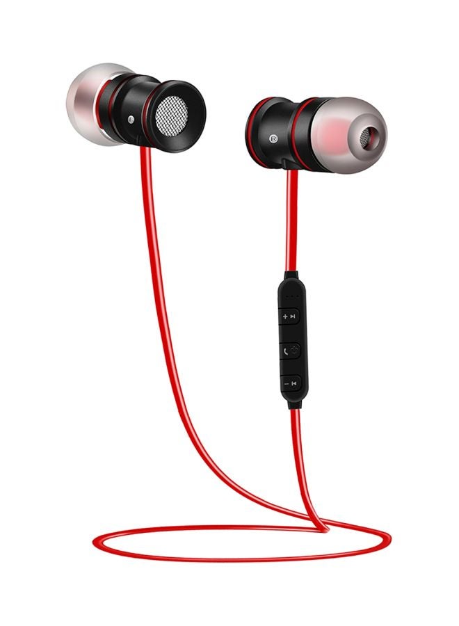 BTH-828 Bluetooth In-Ear Earphones With Mic Red/Black - Image 1