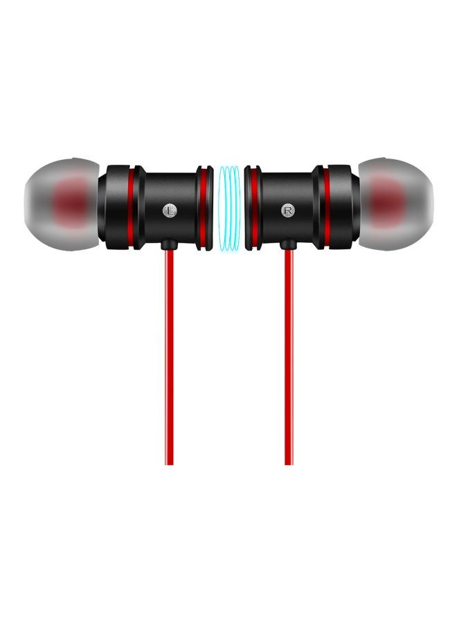 BTH-828 Bluetooth In-Ear Earphones With Mic Red/Black - Image 3