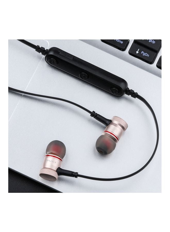 Awei Bluetooth In-Ear Earphone With Mic Gold/Black - Image 4