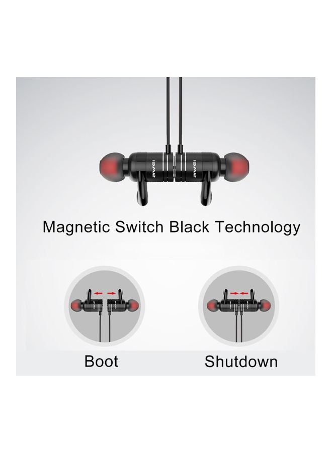 أوي سماعة أذن AK7 بالبلوتوث مع ميكروفون أسود/أحمر - Image 4