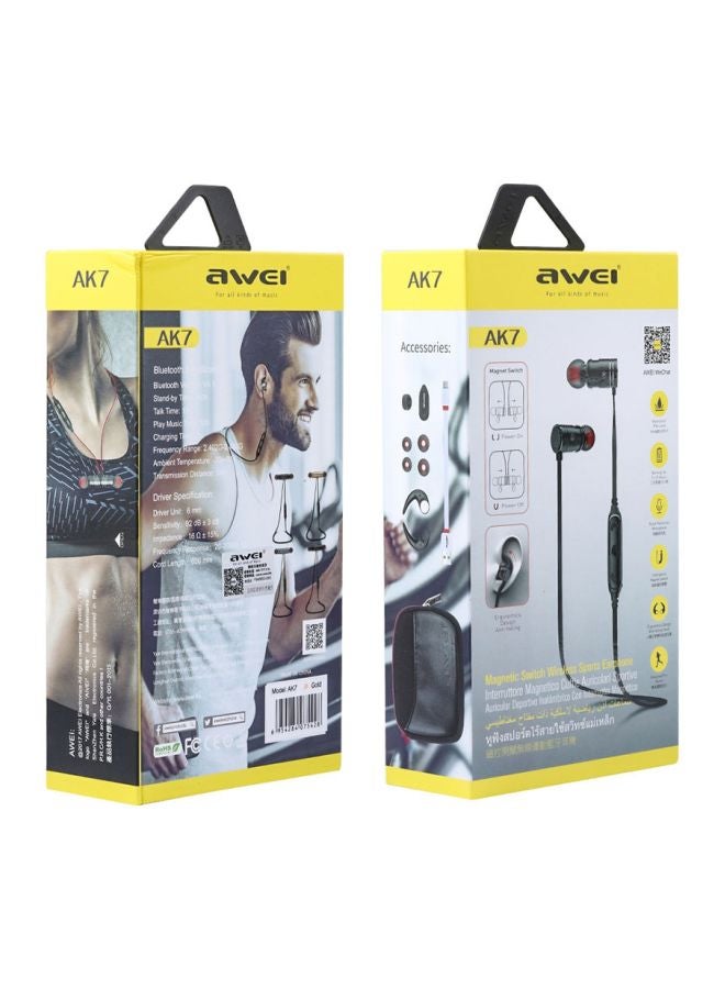 أوي سماعة أذن AK7 بالبلوتوث مع ميكروفون أسود/أحمر - Image 3