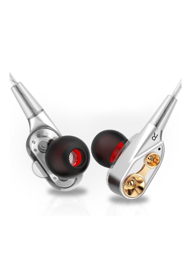 QKZ CK8 Hi-fi Wired In-Ear Headphones Silver - Image 2