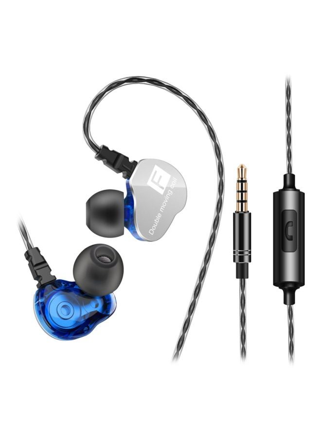 QKZ CK9 Hi-fi Wired In-Ear Headphones Blue/White  - Image 1