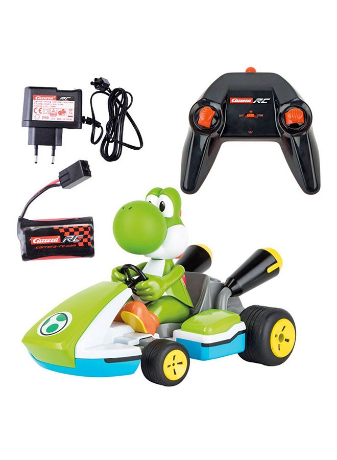 كاريرا مركبة ماريو كارت بشخصية يوشي سيارة سباق صغيرة تعمل بالتحكم عن بعد بمقياس 1:16 53.3 x 33 x 20سم - Image 1