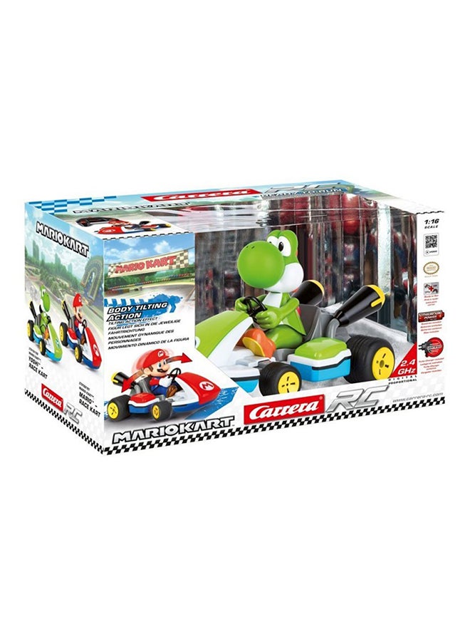 كاريرا مركبة ماريو كارت بشخصية يوشي سيارة سباق صغيرة تعمل بالتحكم عن بعد بمقياس 1:16 53.3 x 33 x 20سم - Image 2