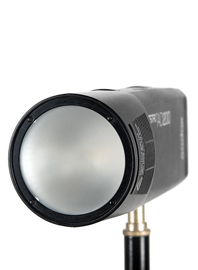 Godox H200R  Godox Witstro Round Flash Head for AD200 TTL Pocket Flash Black - Image 5