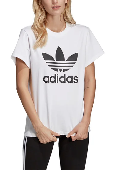 adidas Originals Boyfriend Trefoil Tshirt White